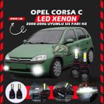 Furens Opel Corsa C 2000-2006 Sis Farı Uyumlu Şimşek Etkili LED Xenon Light Series H3 - 1 - Beyaz