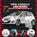 Furens Opel Corsa D 2006-2014 Uzun Far Uyumlu Şimşek Etkili LED Xenon Performance Series H1 - Beyaz