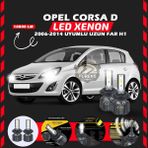 Furens Opel Corsa D 2006-2014 Uzun Far Uyumlu Şimşek Etkili LED Xenon Premium Series H1 - Beyaz