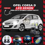 Furens Opel Corsa D 2006-2014 Uzun Far Uyumlu Şimşek Etkili LED Xenon Pro Series H1 - Beyaz