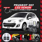 Furens Peugeot 207 1996-2011 Uzun Far Uyumlu Şimşek Etkili LED Xenon Premium Series H1 - Beyaz