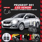 Furens Peugeot 301 2012-2021 Uzun Far Uyumlu Şimşek Etkili LED Xenon Premium Series H1 - Beyaz
