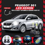 Furens Peugeot 301 2012-2021 Uzun Far Uyumlu Şimşek Etkili LED Xenon Pro Series H1 - Beyaz