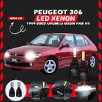 Furens Peugeot 306 1999-2002 Uzun Far Uyumlu Şimşek Etkili LED Xenon Light Series H1 - Beyaz