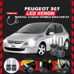 Furens Peugeot 307 Makyajlı Kasa Kısa Far Uyumlu Şimşek Etkili LED Xenon Premium Series H1 - Beyaz