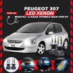 Furens Peugeot 307 Makyajlı Kasa Kısa Far Uyumlu Şimşek Etkili LED Xenon Pro Series H1 - Beyaz