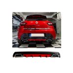 Furens Renault Clio 4 Difüzör Arka Tampon Eki 2 Egzoz Çıkışlı Kırmızı Lüx Tip)