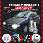 Furens Renault Megane 1 1995-2003 Uzun Far Uyumlu Şimşek Etkili LED Xenon Performance Series H1 - Beyaz