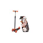 Furkan Cool Wheels Led Işıklı 3 Tekerlekli Yükseklik Ayarlı Scooter Turuncu