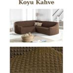 Furkan Ticaret Bürümcük Kumaş, Eteksiz L Köşe Koltuk Örtüsü 1 Adet Esnek, Lastikli, Süngerli L Koltuk Kılıfı - Koyu Kahve - 180 x 230 cm