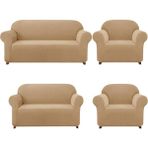 Furkan Ticaret Likrali Koltuk, Kanepe, Çekyat Örtüsü Lastikli, Bambu Koltuk Örtüsü 3+2+1+1 - Antrasit - 180 x 230 cm