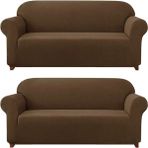 Furkan Ticaret Likralı Yıkanabilir Kanepe, Çekyat, Koltuk Örtüsü Bambu Desen 3+3 Koltuk Örtüsü - 180 x 230 cm - Kahverengi