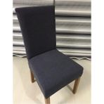 Furkan Ticaret Sandalye Kılıfı Likralı Yıkanabilir Esnek Lastikli Bambu Sandalye Örtüsü 6' Lı Paket - Antrasit - 180 x 230 cm