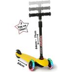 Furkan Toys Cool Wheels Star 3 Tekerlekli Çocuk Scooter Sarı LED Işıklı Tekerlekler ile Eğlenceli