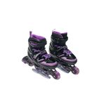 Furkan Toys F-Sports Black Ayarlanabilir Işıklı Paten FR38517/M 34-37 Numara Siyah Mor