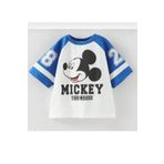 FURKYY Mavi Mickey Mouse Oversize Erkek Çocuk T-shirt