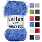 Furly Fox El Örgü Ipi Hırka Kazak Ipliği,tuylu Ip,pelus Ip,sakalli Ip,battaniye Ipi,paspas Ipi,gri - Denim