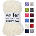 Furly Fox El Örgü Ipi Hırka Kazak Ipliği,tuylu Ip,pelus Ip,sakalli Ip,battaniye Ipi,paspas Ipi,gri - Ekru