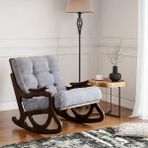 Furmet Modüler Ceviz Gri Cozy Sallanan Sandalye ve TV Koltuğu