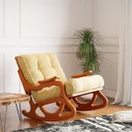 Furmet Modüler Meşe Sarı Cozy Sallanan Sandalye ve TV Koltuğu
