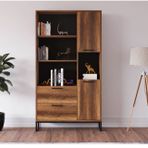 Furmet Modüler Yukon 2 Çekmeceli Kitaplık, 4 Raflı