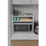 Furnature Design Tezgah Üstü Mikrodalga Fırın Rafı Mutfak Organizer Beyaz
