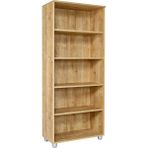 Furni 24 Kitaplık, Dosya Dolabı, Malzeme Rafı 190 x 80 x 40 cm Safir Meşe