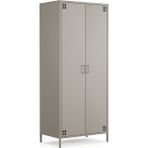 Furni 24 Pera Metal Elbise Dolabı, Soyunma Dolabı, Iki Kapılı, 80,50 x 50 x 189,50 cm - Antrasit - Natürel