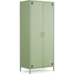 Furni 24 Pera Metal Elbise Dolabı, Soyunma Dolabı, Iki Kapılı, 80,50 x 50 x 189,50 cm - Yeşil