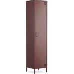 Furni 24 Pera Metal Elbise Dolabı, Soyunma Dolabı, Tek Kapılı, 41,50 x 40 x 189,50 cm Ral 3005 Mürdüm