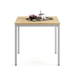 Furni24 Çok Amaçlı 80x80x75h Cm Masa, Yemek Masası, Çalışma Masası, Bilgisayar Masası , Safir Meşe