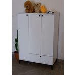 Furniqo GG-2 Bebek Gardırobu, Genç Odası Gardırobu, Çocuk Dolabı, Beyaz