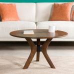 Furnirem Yuvarlak Orta Sehpa - 60 cm - ceviz