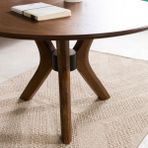 Furnirem Yuvarlak Orta Sehpa - 65 cm - ceviz