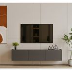 Furnitt Home Hitit Gri Tv Ünitesi 140 cm (100% Mdf)