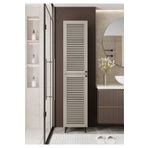 Furnitt Home Lidya Panjur Kapaklı Kumtaşı Bej Çok Amaçlı Dolap - Banyo - Kiler - Mutfak Dolabı (100% MDF)