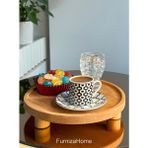 Furniza Home Furnizahome Büyük Ahşap Ayaklı Sunum Tahtası Stand Kek Standı Servis Tabağı Sunumluk Ayaklı Sunumluk Yükseltici