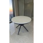 Fursimo Novas Serisi Açılabilir Yemek Masası 100X100 → 135X100 cm | 1. Sınıf Mdf Lake Panel | - Beyaz - Sarı - 135 x 100 cm