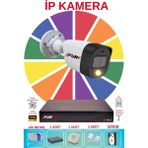 Fury 1 Li Ip Güvenlik Kamera Seti Sesli 4mp Gece Renkli Su Geçirmez 5515S 320GB