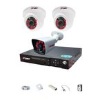 Fury 14125525 2 İç 1 Dış Kameralı 5MP Lens 2MP 1TB Görüntü Gece Görüşlü FHD Güvenlik Kamerası