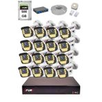 Fury 15 Warm Led Ip Güvenlik Kamera Seti 16 Kameralı Sesli 4Mp Gece Renkli Su Geçirmez 1403S 500Gb