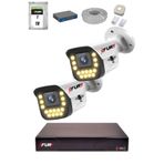 Fury 15 Warm Led Ip Güvenlik Kamera Seti 2 Kameralı Sesli 4Mp Gece Renkli Su Geçirmez 1403S 1Tb