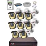 Fury 15 Warm LED Ip Güvenlik Kamera Seti 8 Kameralı Sesli 4mp Gece Renkli Su Geçirmez 1403S 320GB - Beyaz