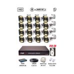 Fury 16 Kameralı Ip Güvenlik Kamerası Seti Sesli 4mp Gece Renkli Su Geçirmez 1506s 250gb