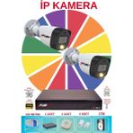 Fury 2 Li Ip Güvenlik Kamera Seti Sesli 4mp Gece Renkli Su Geçirmez 5515S 1tb
