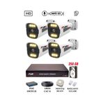 Fury 4 Kameralı Ip Güvenlik Kamerası Seti Sesli 4mp Gece Renkli Su Geçirmez 1506s 250gb
