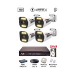 Fury 4 Kameralı Ip Güvenlik Kamerası Seti Sesli 4Mp Gece Renkli Su Geçirmez 1506S 320Gb