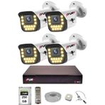 Fury 4 Lü Sesli 15 Warm Led Gece Renkli Görüş Su Geçirmez Güvenlik Kamerası Seti 250Gb