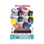Fury 5 Li Ip Güvenlik Kamera Seti Sesli 4mp Gece Renkli Su Geçirmez 5515S 250GB