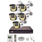 Fury 5 Li Sesli 15 Warm Led Gece Renkli Görüş Su Geçirmez Güvenlik Kamerası Seti 500Gb